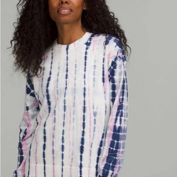 Lululemon Tie Dye Crewneck Sweater
Linear Tie Dye Mineral Blue Multi - Picture 2 of 6